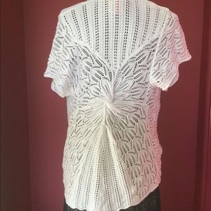 White Sweater Cover Up/Shrug Size Medium